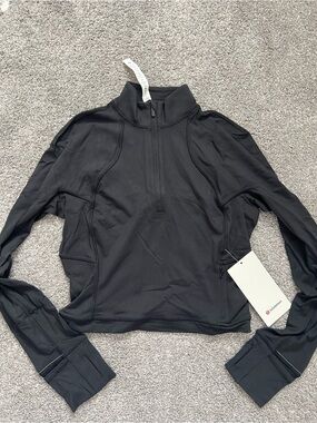 Lululemon long sleeve top it’s rulu run cropped half zip top NWT